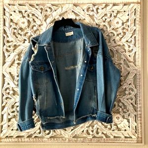Distressed Jean Jacket | Size S